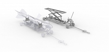 48528-1TMP Миниатюра ТРАНСПОРТНАЯ ТЕЛЕЖКА С ГИДРОПОДЪЕМНИКОМ