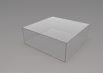 AM4304 Бокс прозрачный 200х200х150 идеально для подставок Hobby Mix