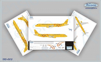 195-003 Декаль для самолета Embraer Embraer 195 Saratov Airlines 1/144