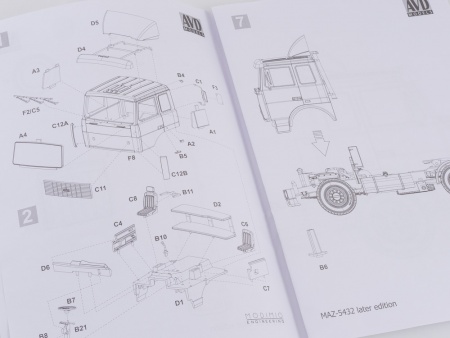 1171AVD Сборная модель МАЗ-5432 поздний AVD Models