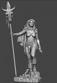 CHM-54344. Миры Фэнтези: Королева варваров. 54 мм. Материал - смола.