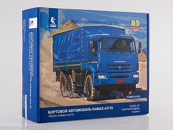 1303AVD КАМАЗ-43118 6x6 бортовой с тентом (рестайлинг)