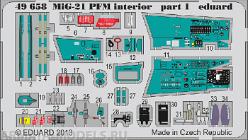 49658ED MiG-21PFM interior