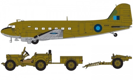 A09008 Самолет Douglas Dakota MkIII With Willys Jeep Airfix