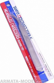 74108T Угловой пинцет HG с закругленными кончиками