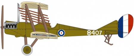 A02101 Самолет Royal Aircraft Factory BE2c Airfix