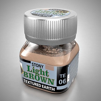 TE-06  Быстросохнущая акриловая смесь для создания реалистичной текстуры: каменистая светло-коричневая земля