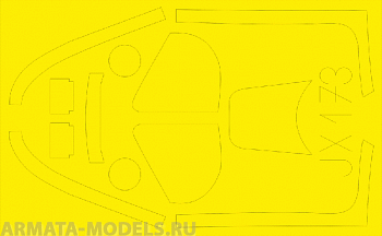 JX173ED Окрасочная маска P-51K (for Dragon kit) 1/32
