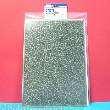 87167T Материал для диорам на бумажной основе,  булыжная мостовая (крупная), размер А4 (297х210мм). Может краситься эмалевыми и акриловыми красками