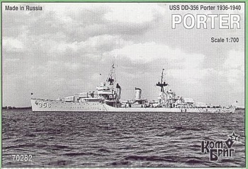 Корабль KB70282PE USS Porter Destroyer 1936-40 fit