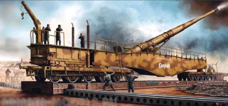 00207 280мм ж/д орудие К 5 Леопольд  Trumpeter