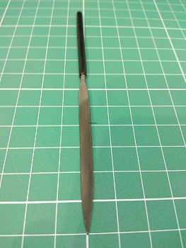 AMT019 Надфиль плоский, мелкозернистый 120мм №2 с ручкой