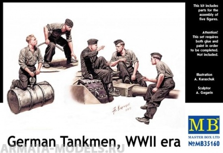 Набор фигурок MB35160 Немецкие танкисты, период Второй мировой войны Master Box (MB)