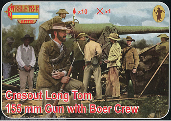 72A014ST Фигуры Creusot Long Tom 155mm Gun with Boer Crew 1/72 Strelets, 1/72