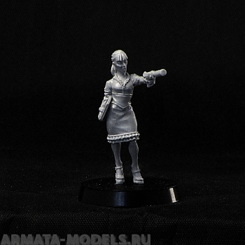 secret-gun secretary with pistol