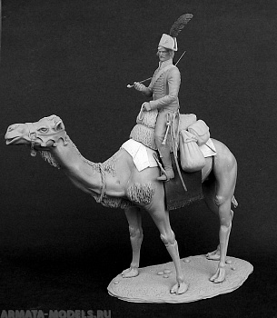 CHM-54169(M). Рядовой полка Дромадеров, Франция 1800-01 гг. 54 мм. Материал - белый металл.