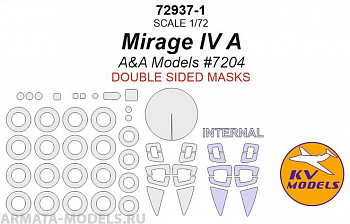 72937-1KV Окрасочная маска Mirage IV A (A&A Models #7204) - двусторонние маски + маски на диски и колеса