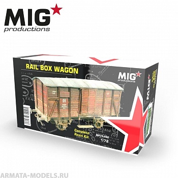 MP72-082 Сборная модель аксессуаров из пластика RAIL BOX WAGONRESIN KIT
