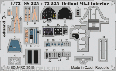 SS525ED  Defiant Mk.I Interior 1/72
