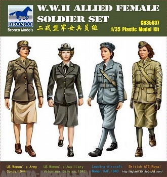 CB35037 W.W.II Allied Female Soldier Set  (4 figures)