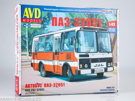 4027AVD Сборная модель ПАЗ-32051 городской AVD Models