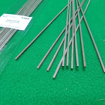 5369 рейки 2х2 мм - длина 300 мм - 10 шт - орех американский