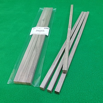 5389 рейки 8х8 мм - длина 300 мм - 4 шт - орех американский