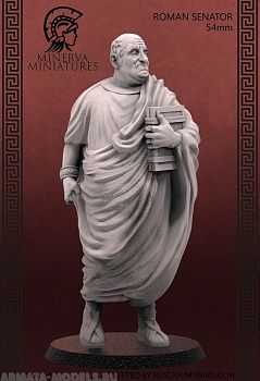 SOR5402 Декоративная фигурка из пластика Roman Senator 54 mm
