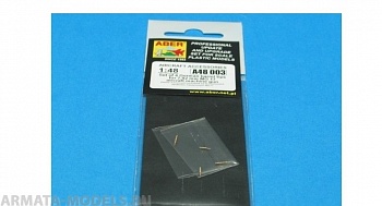 ABR-A48-003  Дополнения для  Set of 4 barrels tips for German 7,92 mm MG 17 aircraft machine guns для  1/48