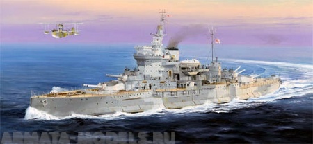 05325 Корабль  линкор HMS Warspite Trumpeter
